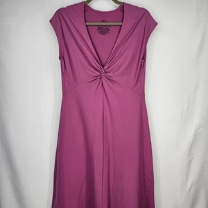 Patagonia Women's Bandha Twist Front Midi Dress Sleeveless Pink Size Large - Picture 1 of 6