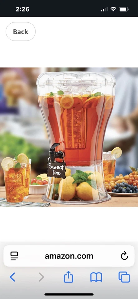 Nuevo dispensador de bebidas Buddeez Serve-Top de 3,5 galones con inserto de cono de hielo Foto 1 de 4