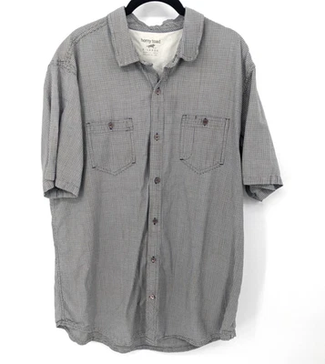 Horny Toad Shirt Mens XL Black White Check Short Sleeve Organic Cotton Outdoors - Image 1 of 4