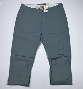 $198 New RELWEN Men's Size 34 Waist Green Stretch Flat Front Chino Pants - Picture 1 of 4