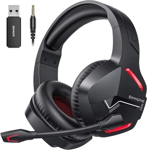 BINNUNE Wireless Gaming Headset with Microphone for PC PS4 PS5 Playstation 4 5  - Picture 1 of 9