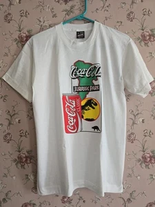 Vintage Jurassic Park Coca Cola Promo T Shirt 90s NWOT Sz M RARE Dinosaur Horror - Picture 1 of 3