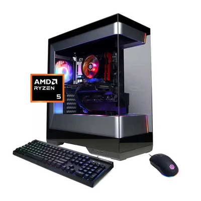 CyberPowerPC - игровой настольный компьютер - AMD Ryzen 5 5500 - AMD Radeon RX 6500 XT 4GB... - Изображение 1 из 4