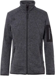 IZAS Damen Strickjacke Dimasa, Langarm Fleecejacke, Dark Grau, XS - Bild 1 von 2