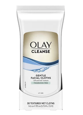 Paños faciales suaves Olay Cleanse sin fragancia 30ct NUEVO SELLADO  Foto 1 de 4