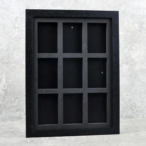 9 Card Frame One Touch 35pt Black Border Magnetic Display Holder Pokemon Sports - Picture 1 of 6