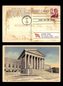 Mayfairstamps US FDC 1968 Oliver Wendell Holmes Supreme Court First Day Card aau - Picture 1 of 2