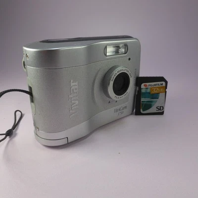 Vivitar Digital Camera Vivicam 3750 3.0MP Silver Tested - Image 1 of 4