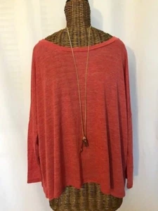 OLD NAVY - RED LONG SLEEVE LOOSE FITTING BLOUSE - M - Picture 1 of 3