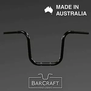 14" APE HANGERS | 1-1/4" BLACK | Harley Breakout Fat Boy Softail Glide Handlebar - Picture 1 of 9