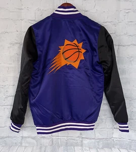 Phoenix Suns Vintage 90er NBA Satin Bomber Jacke - schwarz/lila - XXS - Bild 1 von 7