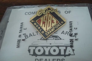 1983 Baltimore Orioles Baseball World Champions Pin Pinback Toyota NIP - Picture 1 of 1