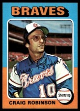 1975 Topps CRAIG ROBINSON Atlanta Braves #367 Sharp, no creases