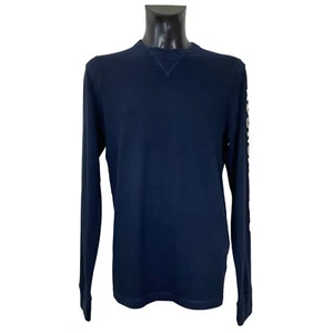 ABERCROMBIE AND FITCH RETRO LOOK NAVY BLUE MUSCLE FIT SWEATSHIRT. SIZE: LARGE - Picture 1 of 7