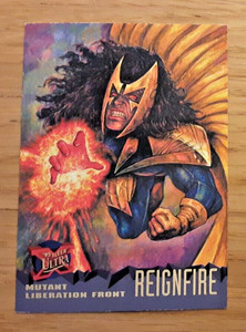 1994 Fleer X-Men Ultra CARD 85 MUTANT LIBERATINON FRONT. REIGNFIRE