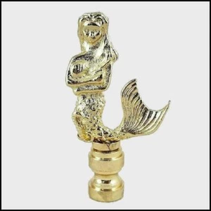 SOLID BRASS MERMAID ELECTRIC LIGHTING LAMP SHADE FINIAL (NEW) - Bild 1 von 1