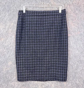 J Crew Pencil Skirt Women 4 Blue Silver Academic Secretary Office CEO Business - Picture 1 of 17