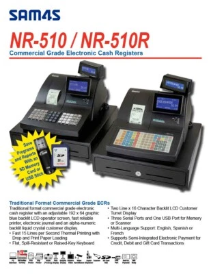 NEW Sam4s NR-510 Flat or Raised Keyboard - specify when ordering - Image 1 of 4