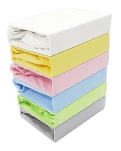 Kinderbett Bett Jersey Spannbettlaken 100% Baumwolle, Kleinkindbett, 70x140cm, super weich NEU. - Bild 1 von 43