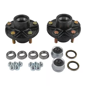 2 × Trailer Idler Hub Kits 5 on 4.5" 5 Lugs For 2000 lbs Axle 1-1/16" bearings - Picture 1 of 6