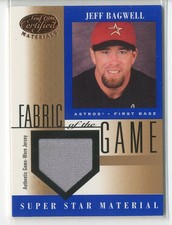 2001 Leaf Certified Materials Fabric of the Game Card #56BA Jeff Bagwell Jsy