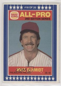 1987 Burger King All-Pro Mike Schmidt #18 HOF