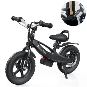 Bicicletta elettrica bilanciamento bambini 12 pollici pneumatico gonfiabile sedile regolabile 150 W e-bike - Foto 1 di 12