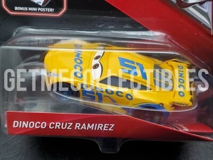 DISNEY PIXAR CARS 3 WITH POSTER DINOCO CRUZ RAMIREZ 2017 SAVE 6% GMC - Picture 1 of 3