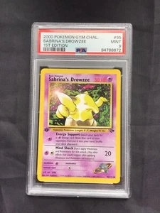 Pokemon: Gym Challenge 1st Edition Common: Sabrina's Drowzee 95/132 PSA 9 - Picture 1 of 6