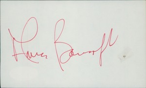 Anne Bancroft Actress Signed 3x5 Index Card JSA Authenticated