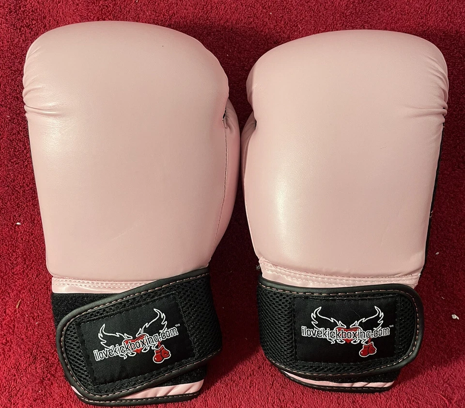 Guantes de boxeo Century Pink I Love Kick Boxing adulto 12 oz defensa personal adulto Foto 1 de 4