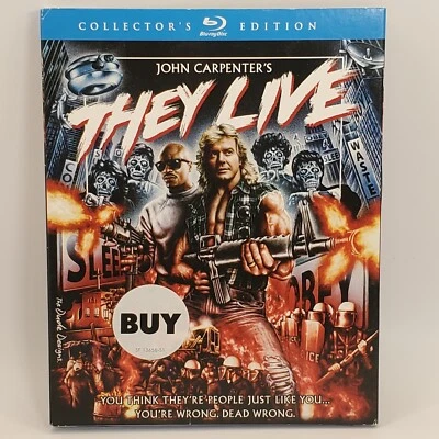 John Carpenter's They Live Blu-ray 1988 Collector Edition New Sealed Slip Cover - Image 1 of 4