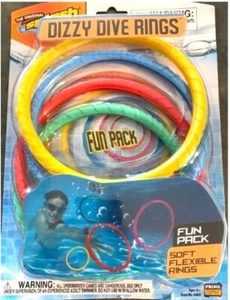 The Original Splash Bombs Dizzy Dive Rings-Morbido, Flessibile-Giocattoli Piscina-Nuovi con scatola - Foto 1 di 2