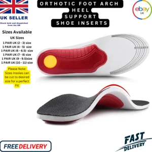 Orthotic Gel Insoles for Work Boots – Arch Support & Heel Pain Relief Inserts - Picture 1 of 17