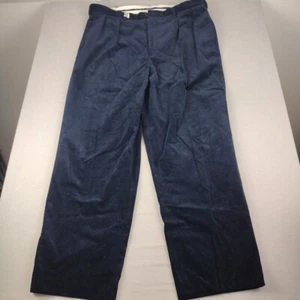 Polo Ralph Lauren Pleated Andrew Pant Mens 40x30 Corduroy Navy Blue - Picture 1 of 11