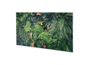Acrylglasbild Wandbild Plexiglas Eine modische grüne Wand aus Blumen 120x60 cm