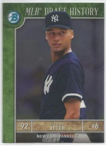 Derek Jeter New York Yankees 2017 Bowman Chrome Draft MLB Draft History - Picture 1 of 3