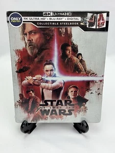 Star Wars The Last Jedi Steelbook 4K UHD/Blu-ray/Digital Sealed Best Buy New - Picture 1 of 14