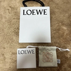 Loewe Pink Gold Brooch with Box and Bag Used Authentic Jewelry - Picture 1 of 11