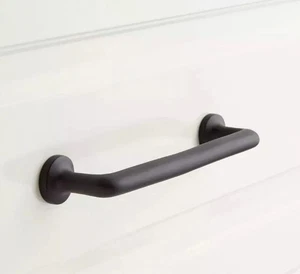 New 4" Matte Black Belfast Solid Brass Cabinet Pull by Signature Hardware - Picture 1 of 1