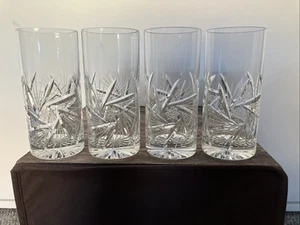 Set Of 4 6inch Tall Crystal Glasses - Picture 1 of 3