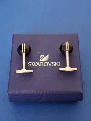 Swarovski Men's Black Crystal Cufflinks 5099047 – Boxed, New Condition - Image 1 of 4