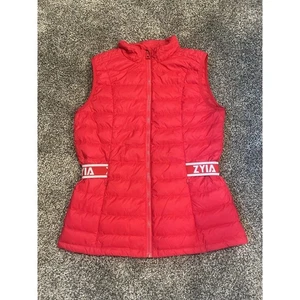 Zyia Active Alpine Weste rot Daunen Puffer Weste gesteppt Logo Taille Damen Gr. Large - Bild 1 von 5