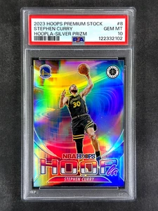 Aros Panini Premium Stock #8 2023-24 Stephen Curry Hoopla Silver Prizm PSA 10 - Imagen 1 de 2