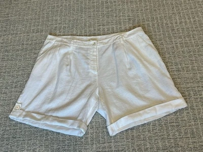 Bermudas para mujer EILEEN FISHER 100 % lino orgánico talla 14 bolsillos Foto 1 de 4
