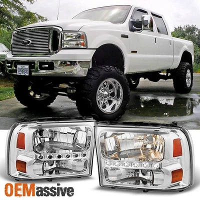 Fits 99-04 Ford F250/F350 Superduty 00-05 Excursion LED Headlights Corner Set Foto 1 de 4