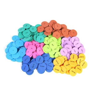 Soft Foam Place Value Disks 8 Values, Counting Chips for Kids, Math Counters Kin - Picture 1 of 6