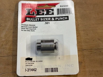 Lee Precision .501 Bullet Sizer & Punch NEW!! # 91530, Item BS-21 - Image 1 of 2