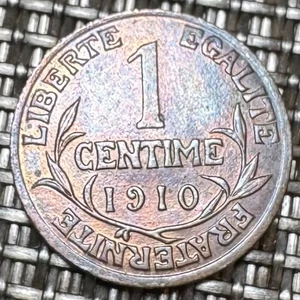 MAGNIFIQUE PIECE DE 1 CENTIME DUPUIS 1910 (1317) LA PLUS RARE - Picture 1 of 2