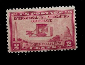 US 1927 Sc# 649 Wright Airplane Mint H - Crisp Color - Picture 1 of 1